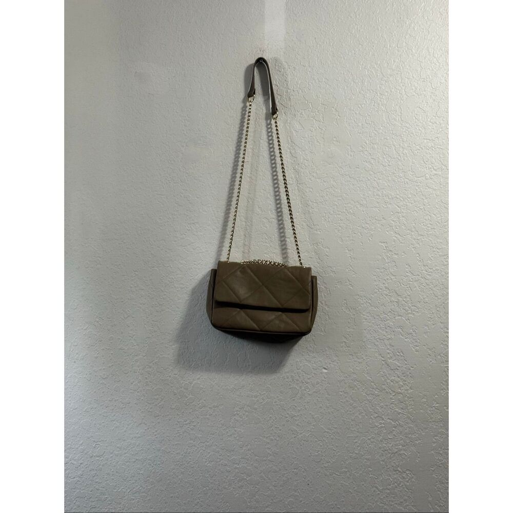 Anna Paola Leather Handbag quilted gold chain 10x7 bag purse